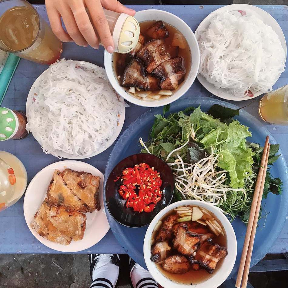 Bun cha is always a good choice, especially for breakfast or lunch