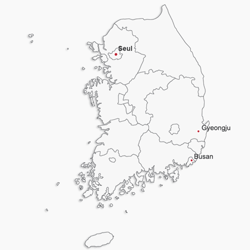 Korea destination map